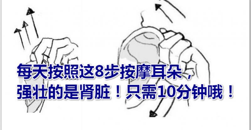 每天按照这8步按摩耳朵,强壮的是肾脏!只需10分钟哦!