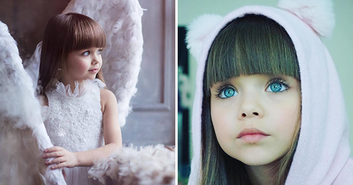 6岁精灵系小女模因为「梦幻蓝色大眼」被封世界最美小孩,她的超正妈妈