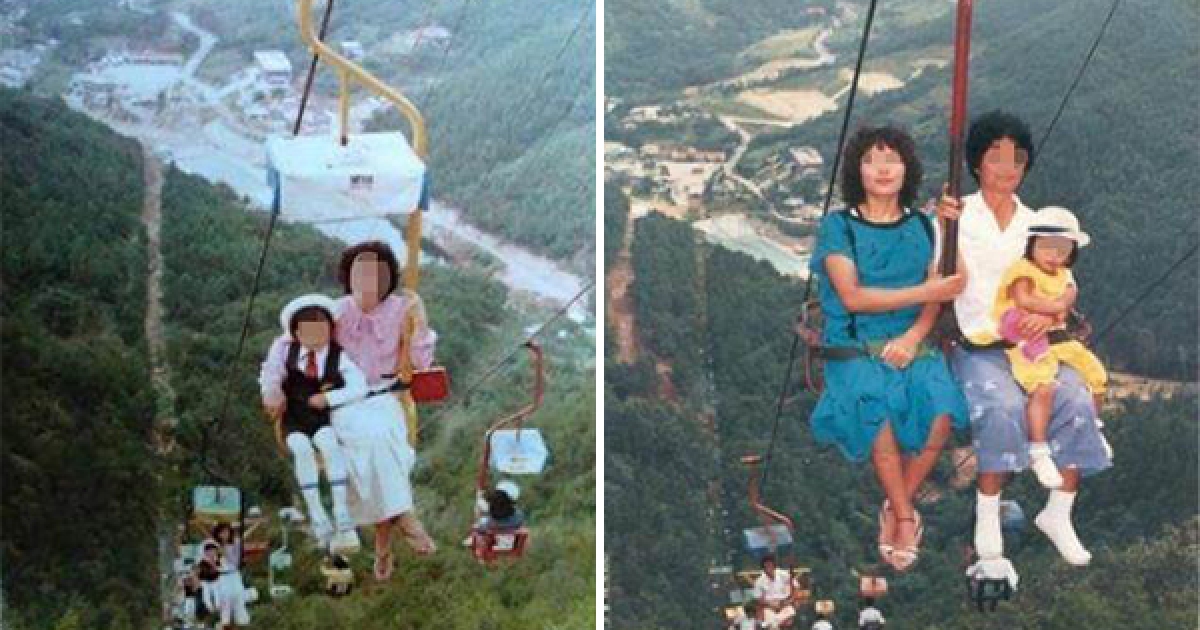 80年代「一根杆」缆车还在跑 3张老照片吓尿