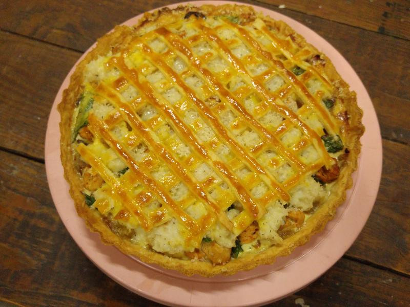 新手简单做~奶油蘑菇鸡肉派