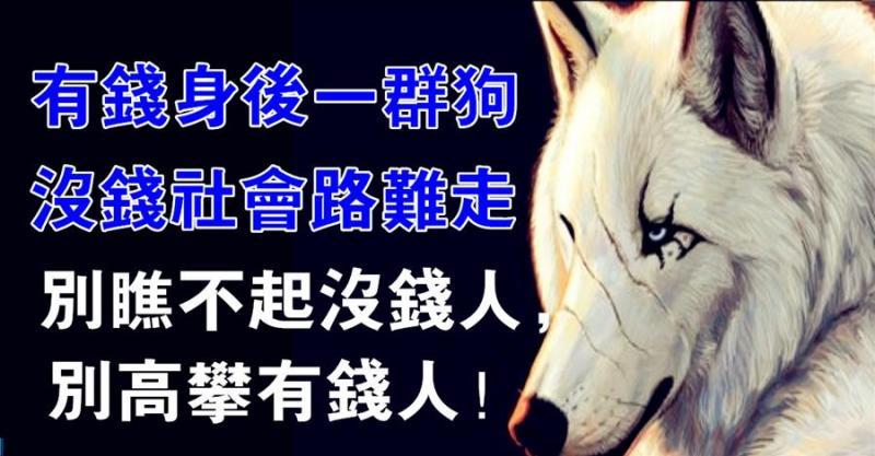 我不高攀有钱人,因为我没饿著;我不瞧不起没钱人,因为他们会有出头之